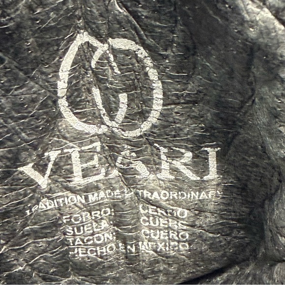 Veari Buitre size 9.5 Men’s Black Alligator Genuine Leather Cowboy Western Boots - Picture 13 of 15